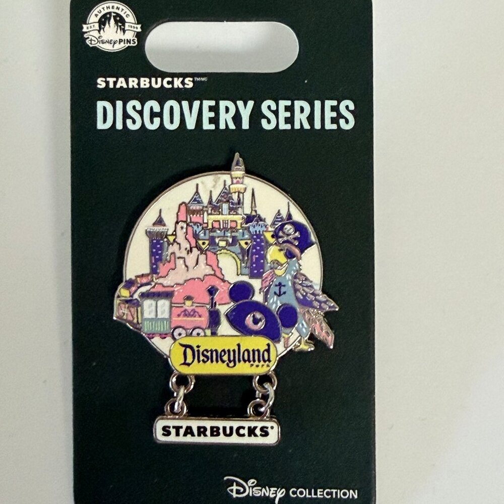 Disneyland 2024 Starbucks Discovery Series Castle Dangle Pin